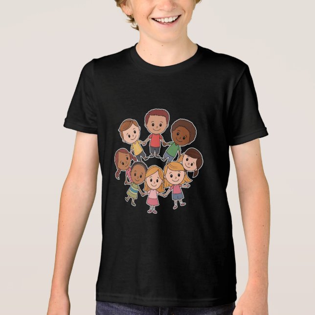 Einheit und Freundschaft Tri-Blend Shirt (Vorderseite)