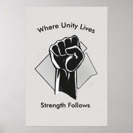 Einheit und Stärke Inspirierende Wandkunst Poster