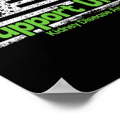 Einheit zur Unterstützung von Krankheiten Flag Nie Poster (Ecke)