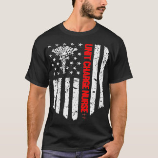 Einheitengebühr Krankenschwester Amerikanische Fla T-Shirt