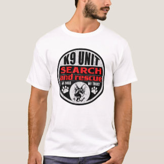 Einheitensuche und -rettung bei Hunden, auf die wi T-Shirt