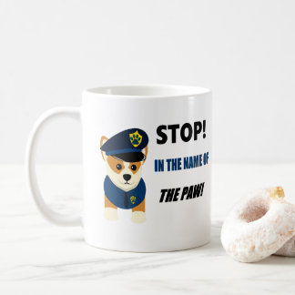 Einheits-niedliche Polizei-Tasse des Corgi-K9 Kaffeetasse