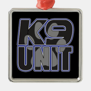 Einheits-Tatzen-Druck der Polizei-K9 Ornament Aus Metall