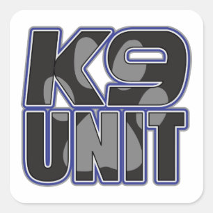 Einheits-Tatzen-Druck der Polizei-K9 Quadratischer Aufkleber
