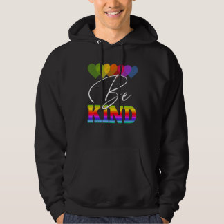 Einheitstag Orange Herz Regenbogen Sei Freundlich Hoodie