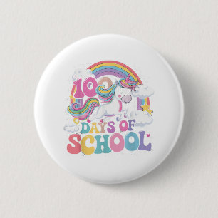 Einhorn 100 Tage der Schule 100. Tag der Schule Te Button