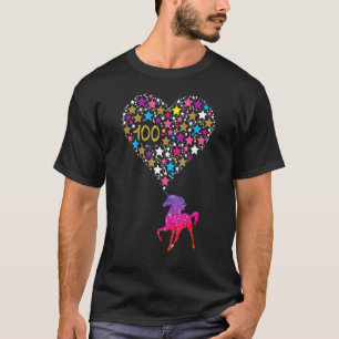 Einhorn 100 Tage der Schule Niedlich Happy Outfit T-Shirt