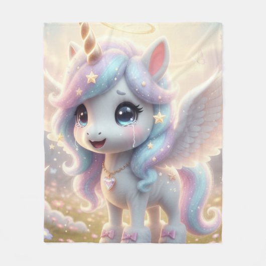 Einhorn 1 fleecedecke (Vorderseite)