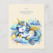 Einhorn 1. Geburtstag (oder EDIT AGE) Aquamarines  (Rückseite)