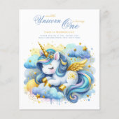 Einhorn 1. Geburtstag (oder EDIT AGE) Aquamarines  (Vorderseite)