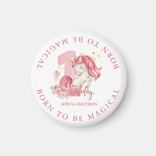 Einhorn 1. Geburtstag Rosa Kleines Mädchen Magnet