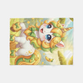 Einhorn 2 fleecedecke (Vorderseite (Horizontal))