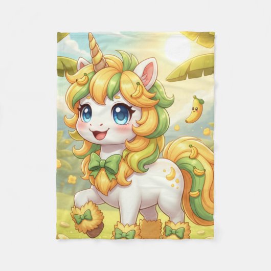 Einhorn 2 fleecedecke (Vorderseite)