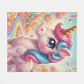 Einhorn 4 fleecedecke (Vorderseite (Horizontal))