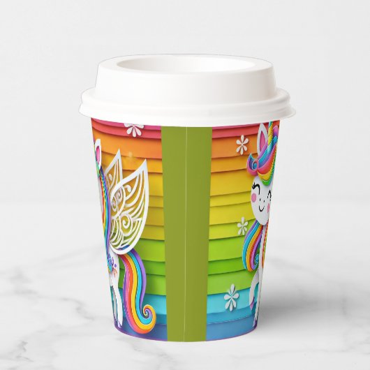 Einhorn 4 pappbecher (Rechts)