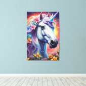 Einhorn 61 cm x 91,4 cm leinwanddruck (Insitu (Holzboden))