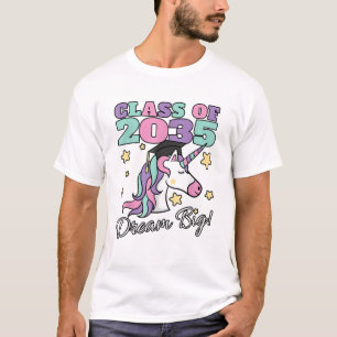 Einhorn-Abschlussmütze Mädchen Abschlussjahrgang 2 T-Shirt