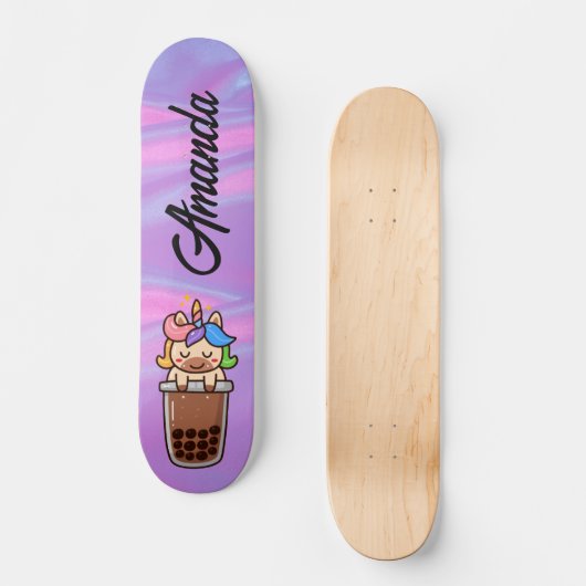 Einhorn abstrakt skateboard (Vorderseite)