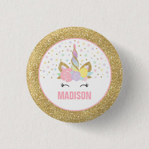 Einhorn-Abzeichen Einhorn-Geschenk Party Pin Pink Button