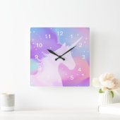 Einhorn - Acrylwand Quadratische Wanduhr (Zuhause)