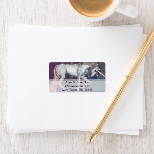 Einhorn Adressaufkleber (Insitu)