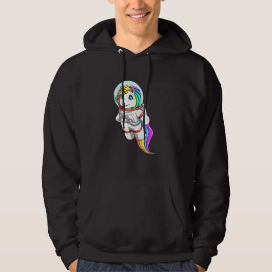 Einhorn als Astronaut Hoodie (Vorderseite)