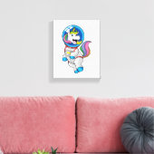 Einhorn als Astronaut im Weltraum Leinwanddruck (Insitu (Wohnzimmer))