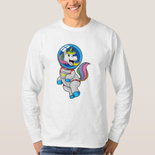 Einhorn als Astronaut im Weltraum T-Shirt