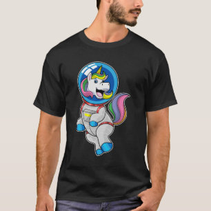 Einhorn als Astronaut im Weltraum T-Shirt