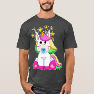 Einhorn als Baby mit Schnuller T-Shirt