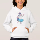 Einhorn als Ballerina im Ballett Hoodie (Vorderseite)