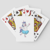Einhorn als Ballerina im Ballett Spielkarten (Rückseite)