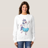 Einhorn als Ballerina im Ballett Sweatshirt (Vorne ganz)