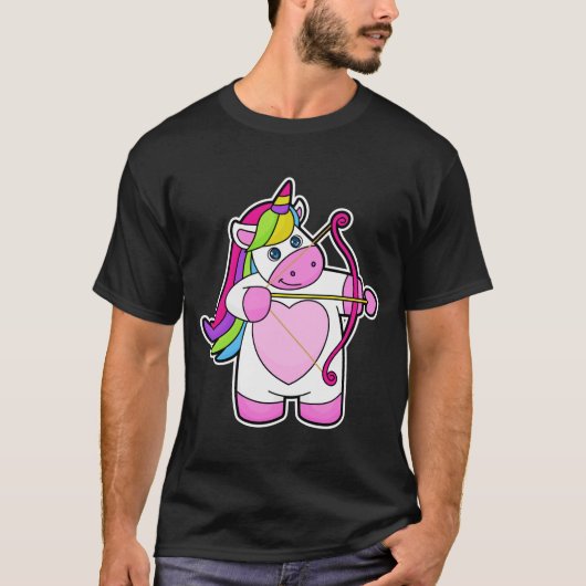 Einhorn als Bogenschütze mit Bow und Pfeil T-Shirt (Vorderseite)