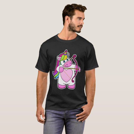 Einhorn als Bogenschütze mit Bow und Pfeil T-Shirt (Vorne ganz)