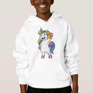 Einhorn als Friseur mit Haarspray Hoodie