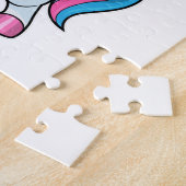 Einhorn als Friseur mit Haarspray Puzzle (Seite)