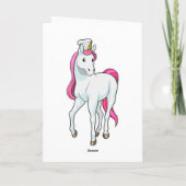 Einhorn als Koch mit Koch Hut Karte (Rückseite)