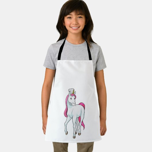 Einhorn als Koch mit Koch Hut Schürze (Insitu)