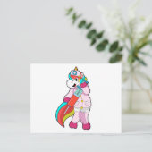 Einhorn als Krankenschwester bei Impfung und Sprit Postkarte (Stehend Vorderseite)