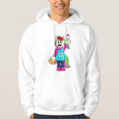 Einhorn als Maler Hoodie (Vorderseite)