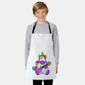 Einhorn als Musiker mit Gitarre Schürze (Getragen)