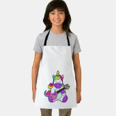 Einhorn als Musiker mit Gitarre Schürze (Insitu)