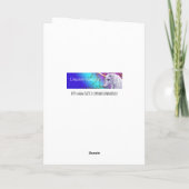 Einhorn am Rosa Mond zum Geburtstag Karte (Rückseite)