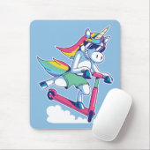 Einhorn am Scooter Mousepad (Mit Mouse)