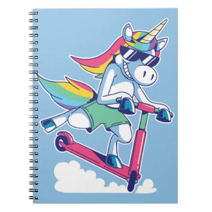Einhorn am Scooter Notizblock