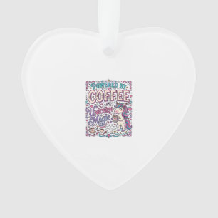Einhorn, angetrieben von Kaffee und Einhorn-Magie- Ornament