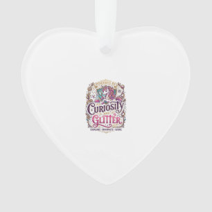 Einhorn, angetrieben von Neugier und Glitter Styli Ornament