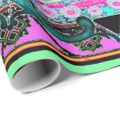 Einhorn Aquamarin-Rosa Tapistry Geschenke durch Geschenkpapier (Rolleneckpunkt)