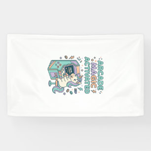 Einhorn-Arcade-Magie-aktiviertes-trendiges-Produkt Banner
